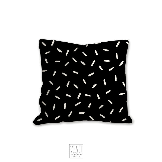 Black and white Sprinkles pillow