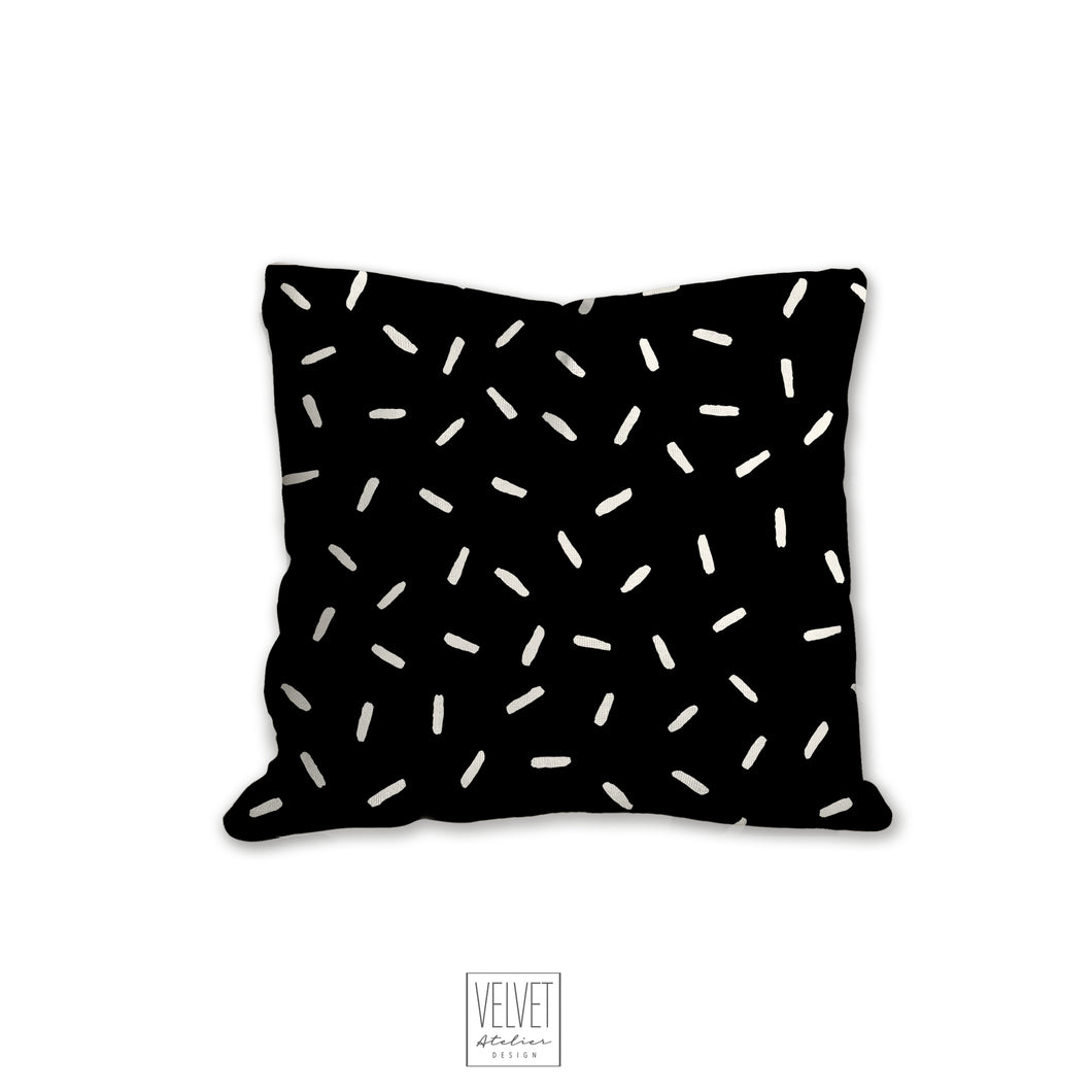 Black and white Sprinkles pillow