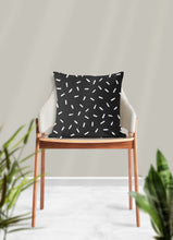 Load image into Gallery viewer, Black and white Sprinkles pillow