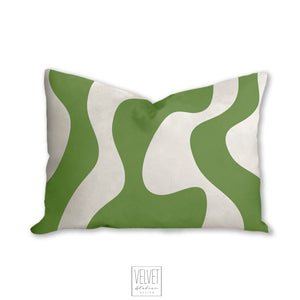 Light green pillow, wavy pattern, modern pillow, Interior decor, home decor pillow cover and insert, home accent pillow