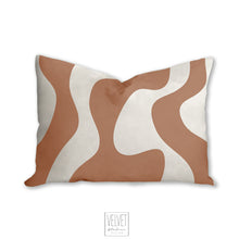 Load image into Gallery viewer, Coral pillow, wavy pattern, modern pillow, Interior decor, home decor pillow cover and insert, home accent pillow