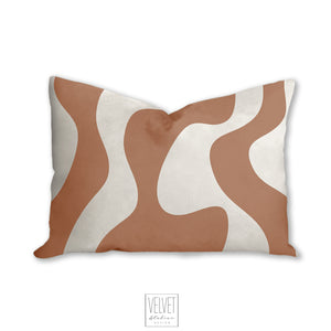 Coral pillow, wavy pattern, modern pillow, Interior decor, home decor pillow cover and insert, home accent pillow