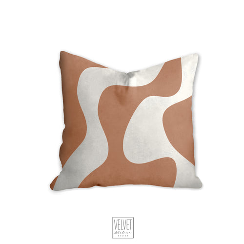Coral pillow, wavy pattern, modern pillow, Interior decor, home decor pillow cover and insert, home accent pillow