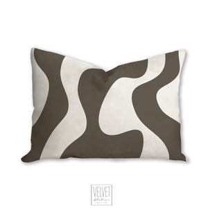 Taupe pillow, wavy pattern, modern pillow, Interior decor, home decor pillow cover and insert, home accent pillow