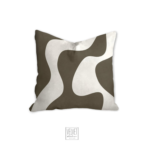 Taupe pillow, wavy pattern, modern pillow, Interior decor, home decor pillow cover and insert, home accent pillow