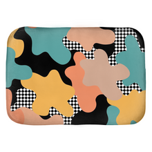 Load image into Gallery viewer, Bath mat colorful design. Mod Retro vibes decor, bathroom accent, bathroom decor, bathroom rug