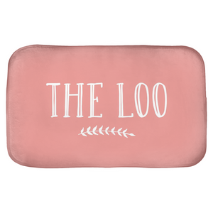 Pink Bath Mat With The Loo, Stylish And Clever Bathroom Decor