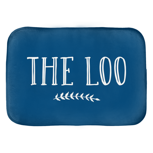 The Loo Blue Bath Mat, Elegant And Stylish Bathroom Decor