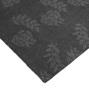 Black and white streams floor mat