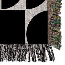 Load image into Gallery viewer, Mid Century throw blanket, Black And White Modern Accent Made Of 100% Cotton. Stylish And Unique Decor