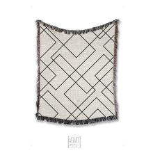 Load image into Gallery viewer, Woven Throw Blanket With Geometric Design, Cozy And Stylish, Interior Decor Blanket, Home Accent, Home Accessory, Interior Design Accent