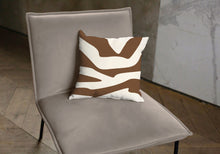 Load image into Gallery viewer, Brown organic shapes pillow