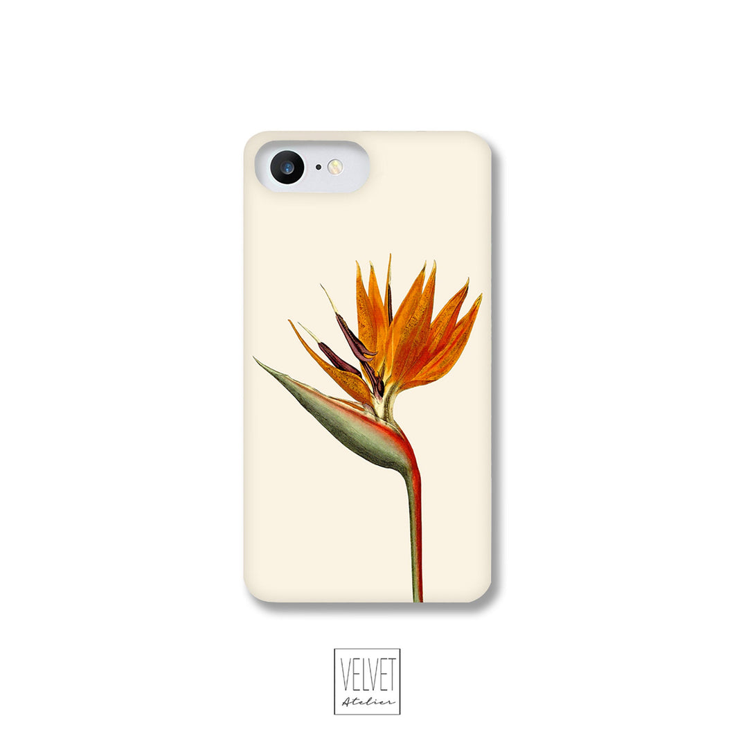 Bird of paradise phone case, natural accessory, tropical plants, botanical art, cell phone cover, stylish phone case, unique phone accessory