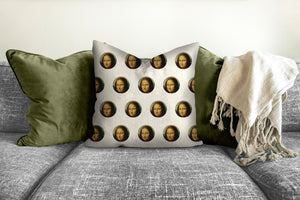 Mona Lisa pillow, statement pillow, Interior decor, home decor, pillow cover and insert, accent pillow, classic, eclectic, Vintage decor