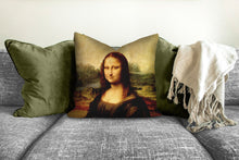 Load image into Gallery viewer, Mona Lisa pillow, vintage pillow, Interior decor, home decor, pillow cover and insert, mona lisa cushion, classic, Vintage decor Active