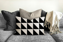Load image into Gallery viewer, Black and white Geometric throw pillow, bold, modern pillow, Interior decor, home decor, pillow cover and insert, accent pillow, insert