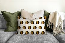 Load image into Gallery viewer, Mona Lisa pillow, statement pillow, Interior decor, home decor, pillow cover and insert, accent pillow, classic, eclectic, Vintage decor