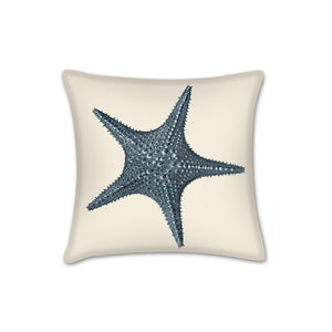 Starfish pillow, coastal decor accent, modern, home decor, pillow cover and insert, accent cushion, beach home style, ocean art