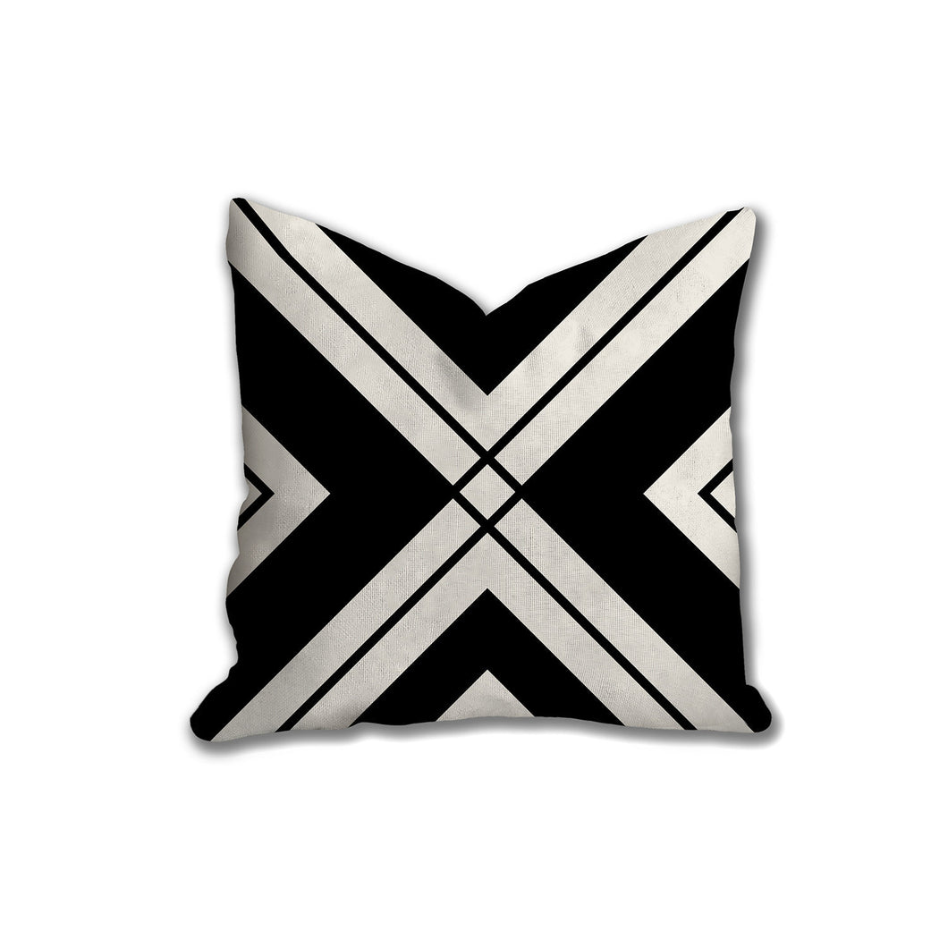 Geometric Jack pillow, linear black pattern, modern pillow, Interior decor, home decor pillow cover and insert, home accent pillow, insert