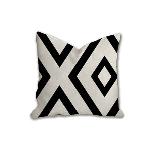 Black and white XO Geometric throw pillow, linear pattern, modern pillow, Interior decor, home decor, pillow cover and insert, accent pillow