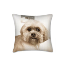 Load image into Gallery viewer, Custom pillow, dog pillow, photo, throw pillow, accent pillow, home decor, Interior decor, statement pillows, pillow cover and insert