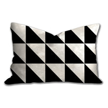Load image into Gallery viewer, Black and white Geometric throw pillow, bold, modern pillow, Interior decor, home decor, pillow cover and insert, accent pillow, insert