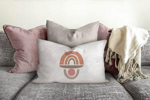 Mid century geometric pillow, half circles, rainbow pillow, modern Interior decor, retro design, home decor, pillow cover and insert