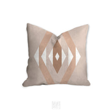 Load image into Gallery viewer, Geometric pillow, mid century inspired, geometric woven retro style, Interior decor, home decor, pillow cover and insert, home accent pillow