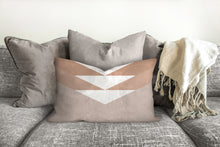 Load image into Gallery viewer, Boho pillow, mid century inspired, geometric, retro style, Interior decor, home decor, pillow cover and insert, home accent pillow