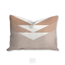 Load image into Gallery viewer, Boho pillow, mid century inspired, geometric, retro style, Interior decor, home decor, pillow cover and insert, home accent pillow