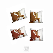 Load image into Gallery viewer, Boho pillow, rock formation, terra cotta, abstract pillow, fall decor, Interiors, home decor, pillow cover and insert, home accent pillow