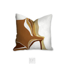 Load image into Gallery viewer, Earthy Throw pillow, abstract rock formation, terra cotta, fall decor, Interiors, home decor, pillow cover and insert, home accent pillow