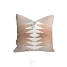Load image into Gallery viewer, Geometric boho pillow, mid century inspired retro style pillow, Interior decor, home decor, pillow cover and insert, home accent pillow