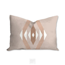 Load image into Gallery viewer, Geometric pillow, mid century inspired, geometric woven retro style, Interior decor, home decor, pillow cover and insert, home accent pillow