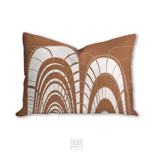 Boho pillow, mid century inspired, terra cotta, abstract style, Interior decor, home decor, pillow cover and insert, home accent pillow