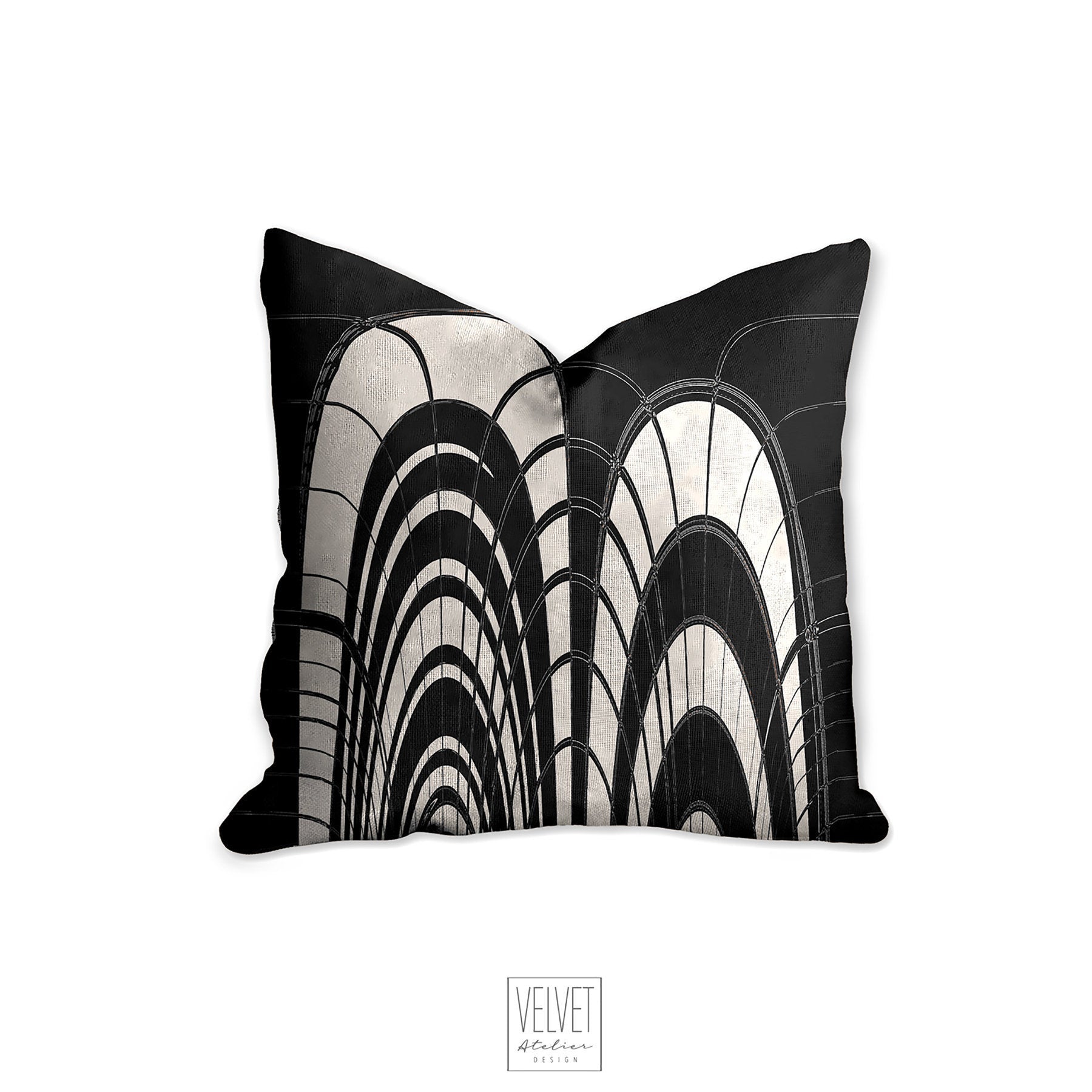 Black and outlet white boho pillow