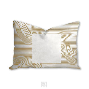 Geometric pillow, abstract square minimalistic, khaki abstract style, Interior decor, yellow home decor, pillow cover and insert, earthy art