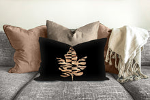 Load image into Gallery viewer, Maple leaf throw pillow, fall decor, fall pillow, autumn, thanksgiving decor, brown, home decor, pillow cover and insert, accent pillow