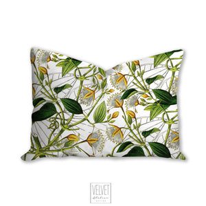 Yellow flowers throw pillow, botanical accent, modern pillow, Interior decor, home decor, pillow cover and insert, stylish decor, floral