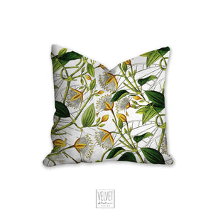 Yellow flowers throw pillow, botanical accent, modern pillow, Interior decor, home decor, pillow cover and insert, stylish decor, floral