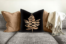 Load image into Gallery viewer, Maple leaf throw pillow, fall decor, fall pillow, autumn, thanksgiving decor, brown, home decor, pillow cover and insert, accent pillow