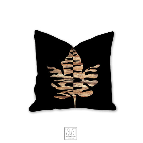 Maple leaf throw pillow, fall decor, fall pillow, autumn, thanksgiving decor, brown, home decor, pillow cover and insert, accent pillow