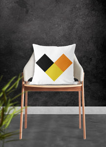 Heart pillow, yellow pixelated heart, modern pillow, Interior decor, home decor pillow cover and insert, pillow case, stylish art