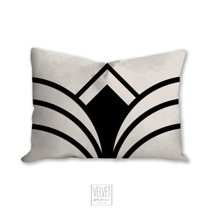 Art deco pillow, retro linear black pattern, modern pillow, Interior decor, home decor, pillow cover, accent pillow, architectural