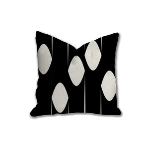 Shapes throw pillow, black and white pattern, modern pillow, Interior decor, pillow cover and insert, home interiors, home accent pillow