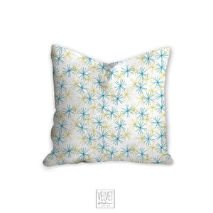 Little stars pillow with yellow and blue stars, modern decor, home interior, pillow cover, pillow insert, pillow case, kids room, nursery