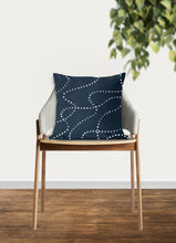 Load image into Gallery viewer, Blue dotted pillow, beads pattern, modern pillow, tie dye, Interior decor, home decor pillow cover and insert, home accent pillow