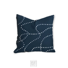 Load image into Gallery viewer, Blue dotted pillow, beads pattern, modern pillow, tie dye, Interior decor, home decor pillow cover and insert, home accent pillow