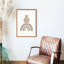 Load image into Gallery viewer, Mid century art print, retro style art, neutral fine art print wall decor, modern art, fine art, wall hanging, Interior design, home decor