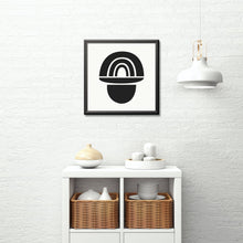 Load image into Gallery viewer, Mid century black and white print, retro style, neutral fine art print wall decor, modern art, fine art, wall hanging, Interior design, home